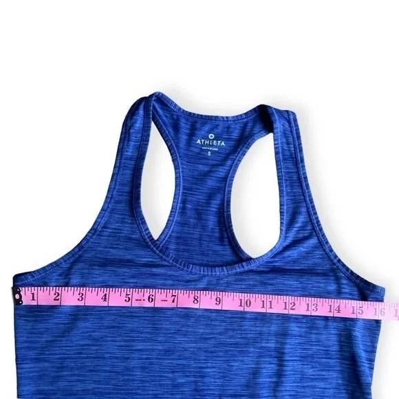 Athleta Chi Royal Blue Purple Tint Space Dye Racerback Athletic Tank Top, Small - Picture 8 of 9